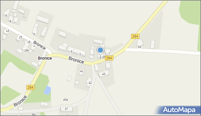 Bronice, Bronice, 2, mapa Bronice