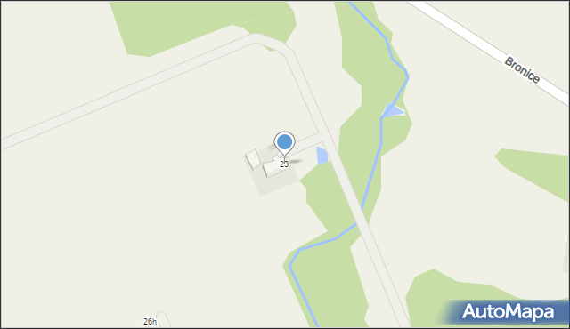 Bronice, Bronice, 23, mapa Bronice