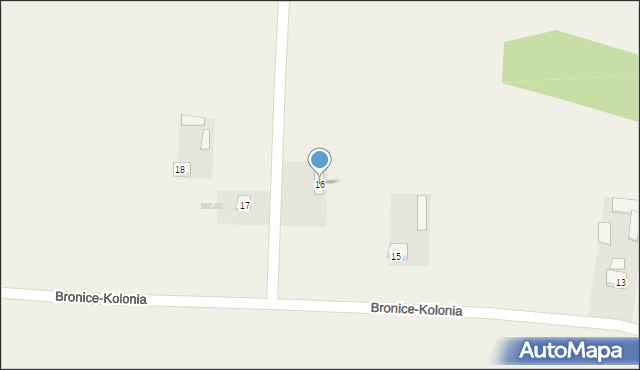 Bronice-Kolonia, Bronice-Kolonia, 16, mapa Bronice-Kolonia