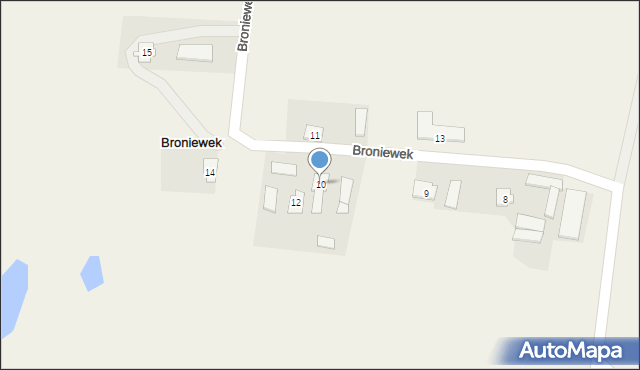 Broniewek, Broniewek, 10, mapa Broniewek