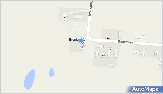 Broniewek, Broniewek, 14, mapa Broniewek