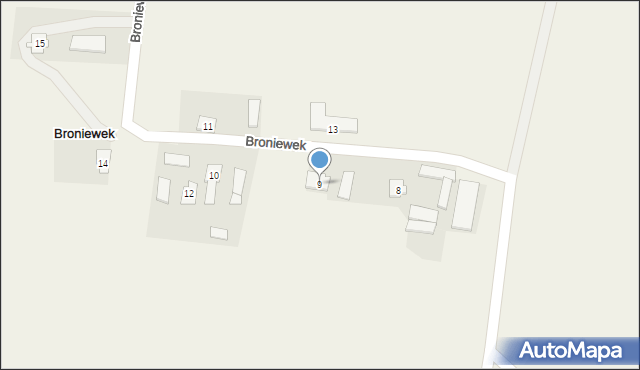 Broniewek, Broniewek, 9, mapa Broniewek