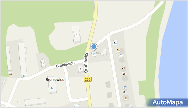 Broniewice, Broniewice, 2, mapa Broniewice