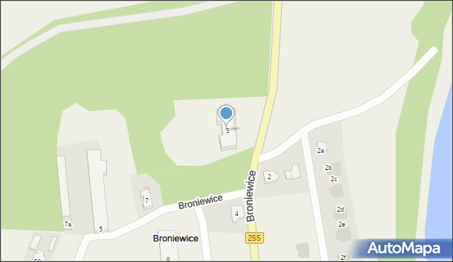 Broniewice, Broniewice, 3, mapa Broniewice