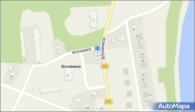 Broniewice, Broniewice, 4, mapa Broniewice