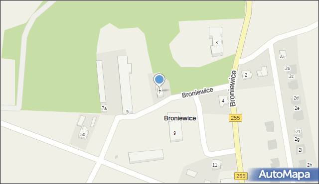 Broniewice, Broniewice, 7, mapa Broniewice