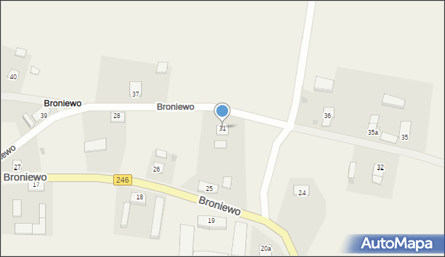 Broniewo, Broniewo, 31, mapa Broniewo