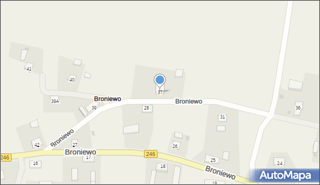 Broniewo, Broniewo, 37, mapa Broniewo