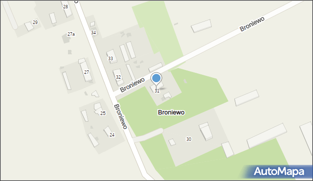 Broniewo, Broniewo, 31, mapa Broniewo