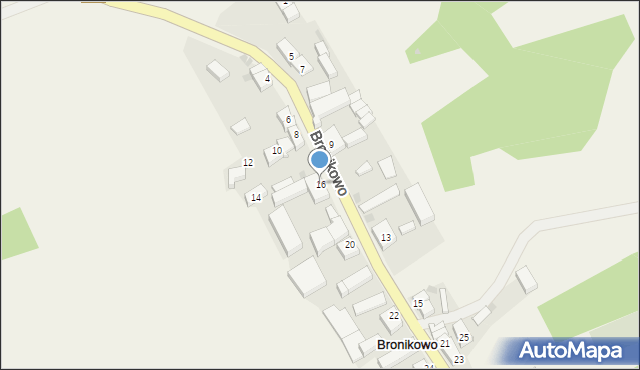 Bronikowo, Bronikowo, 16, mapa Bronikowo