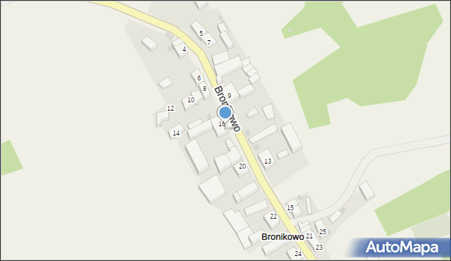 Bronikowo, Bronikowo, 18, mapa Bronikowo