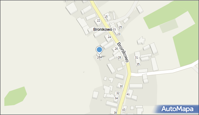 Bronikowo, Bronikowo, 26A, mapa Bronikowo