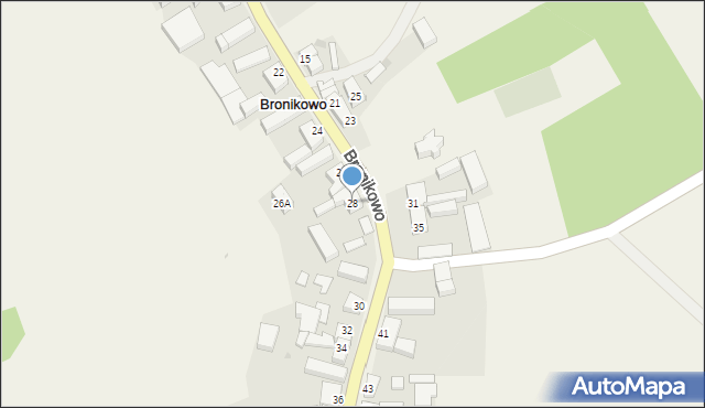 Bronikowo, Bronikowo, 28, mapa Bronikowo