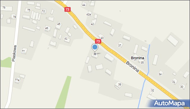 Bronina, Bronina, 38, mapa Bronina