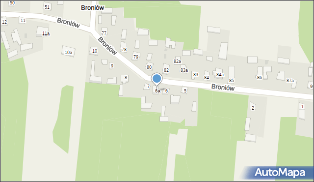 Broniów, Broniów, 6a, mapa Broniów