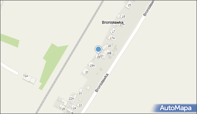 Bronisławka, Bronisławka, 19, mapa Bronisławka