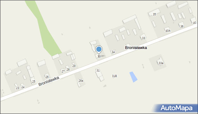 Bronisławka, Bronisławka, 30, mapa Bronisławka