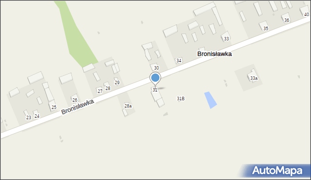 Bronisławka, Bronisławka, 31, mapa Bronisławka
