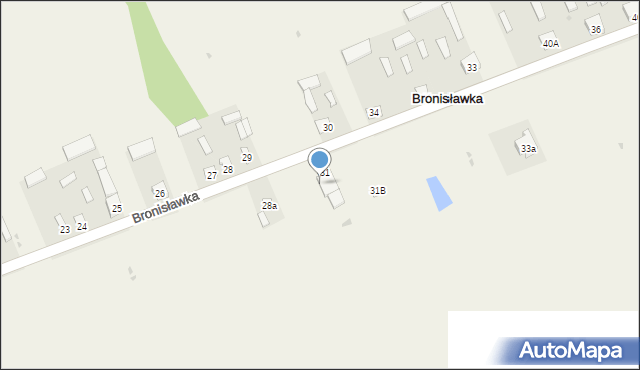 Bronisławka, Bronisławka, 31A, mapa Bronisławka