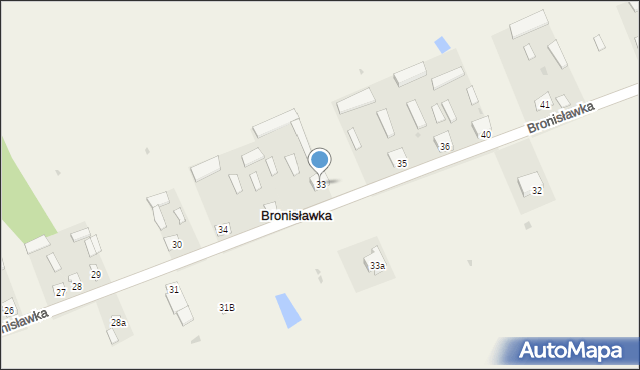 Bronisławka, Bronisławka, 33, mapa Bronisławka