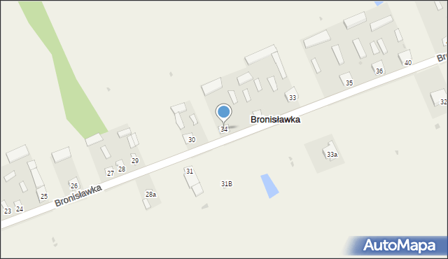 Bronisławka, Bronisławka, 34, mapa Bronisławka