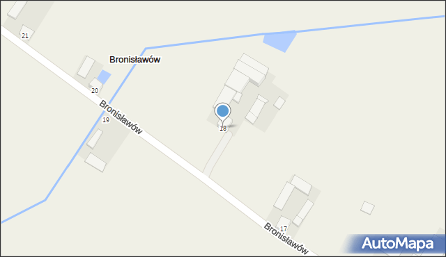 Bronisławów, Bronisławów, 18, mapa Bronisławów