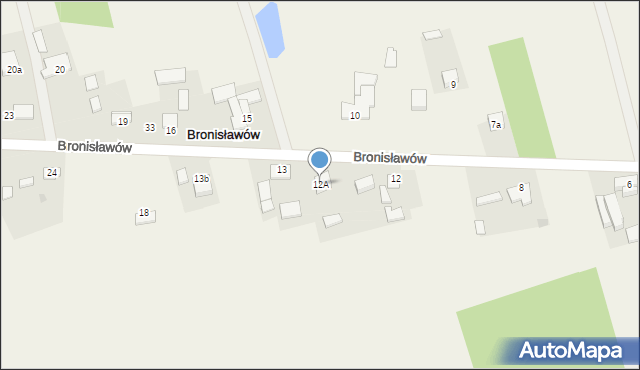 Bronisławów, Bronisławów, 12A, mapa Bronisławów