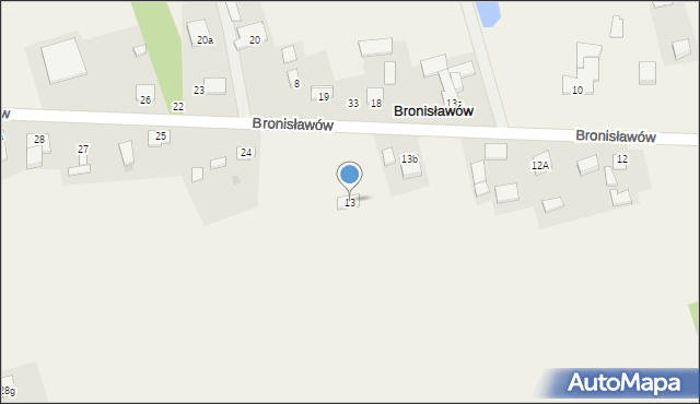 Bronisławów, Bronisławów, 13, mapa Bronisławów