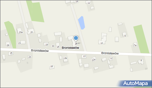 Bronisławów, Bronisławów, 15, mapa Bronisławów