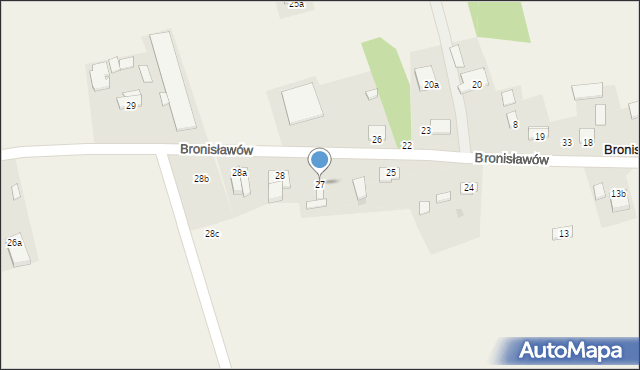 Bronisławów, Bronisławów, 27, mapa Bronisławów