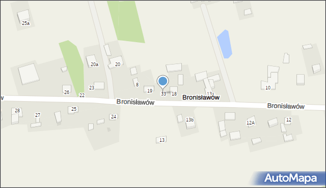 Bronisławów, Bronisławów, 33, mapa Bronisławów