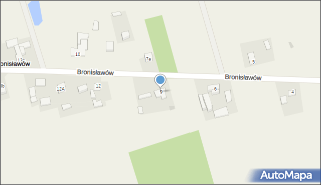 Bronisławów, Bronisławów, 9, mapa Bronisławów