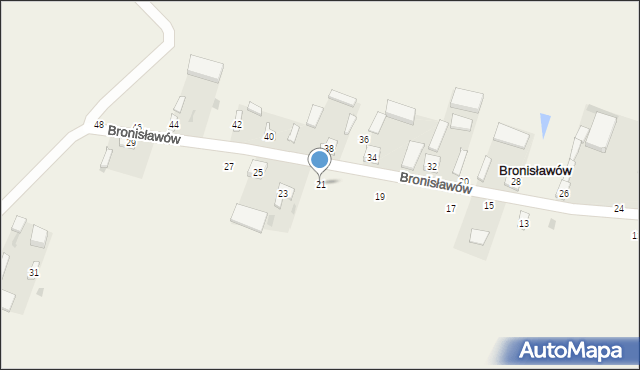 Bronisławów, Bronisławów, 21, mapa Bronisławów