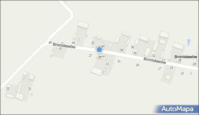 Bronisławów, Bronisławów, 25, mapa Bronisławów