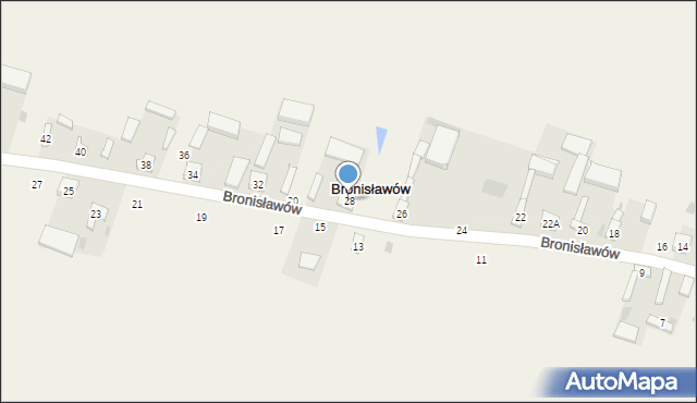 Bronisławów, Bronisławów, 28, mapa Bronisławów