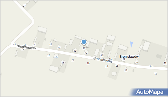 Bronisławów, Bronisławów, 36, mapa Bronisławów