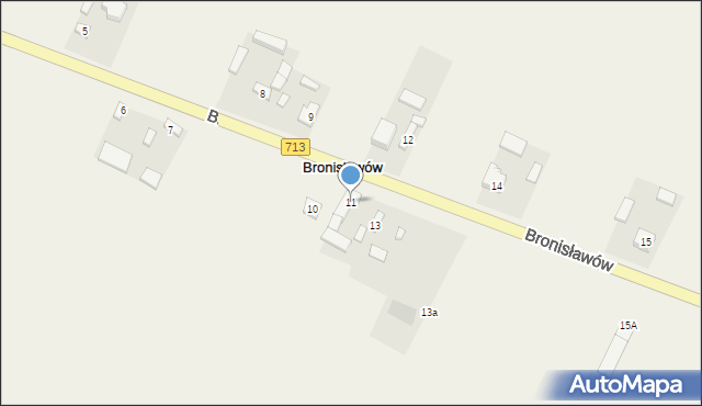 Bronisławów, Bronisławów, 11, mapa Bronisławów