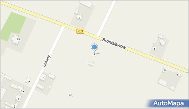 Bronisławów, Bronisławów, 4, mapa Bronisławów