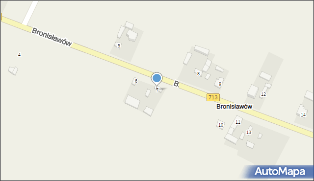 Bronisławów, Bronisławów, 7, mapa Bronisławów