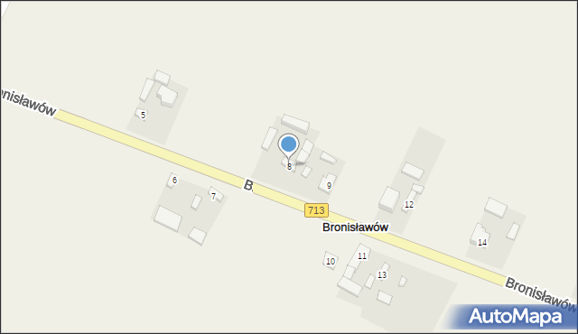 Bronisławów, Bronisławów, 8, mapa Bronisławów