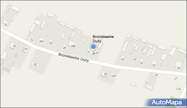 Bronisławów Duży, Bronisławów Duży, 26, mapa Bronisławów Duży