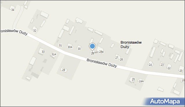 Bronisławów Duży, Bronisławów Duży, 28, mapa Bronisławów Duży