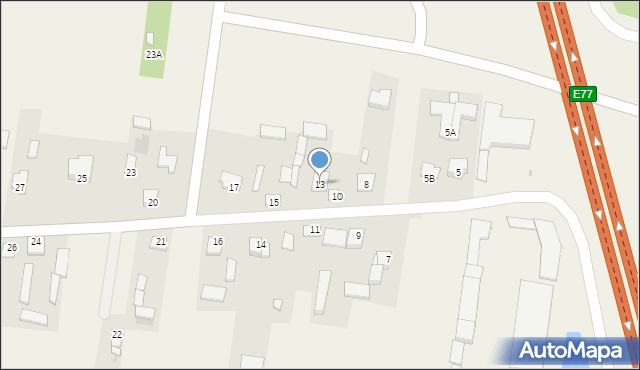 Broniszew, Broniszew, 13, mapa Broniszew