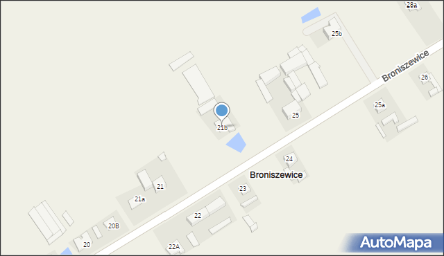 Broniszewice, Broniszewice, 21b, mapa Broniszewice