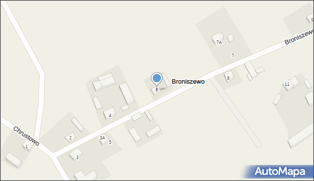 Broniszewo, Broniszewo, 6, mapa Broniszewo