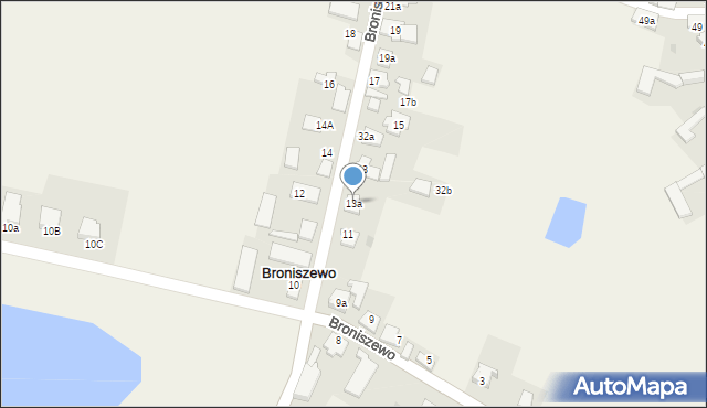 Broniszewo, Broniszewo, 13a, mapa Broniszewo