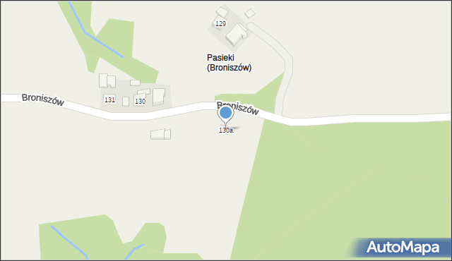 Broniszów, Broniszów, 130a, mapa Broniszów