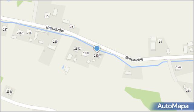 Broniszów, Broniszów, 235A, mapa Broniszów