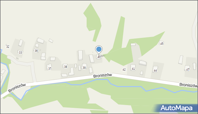 Broniszów, Broniszów, 40, mapa Broniszów