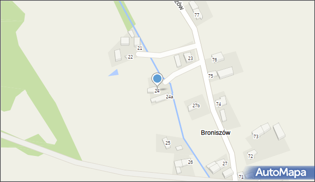 Broniszów, Broniszów, 24, mapa Broniszów